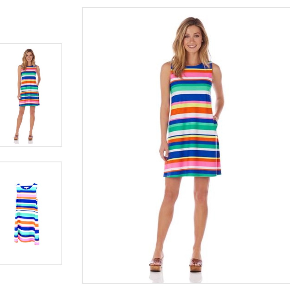 Jude Connally Melody Fruitstripe Sleeveless Shift Dress, XS